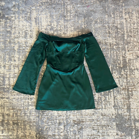 GREEN SILK DRESS